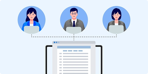 複数人同時接続が可能で、修正もリアルタイムで反映！